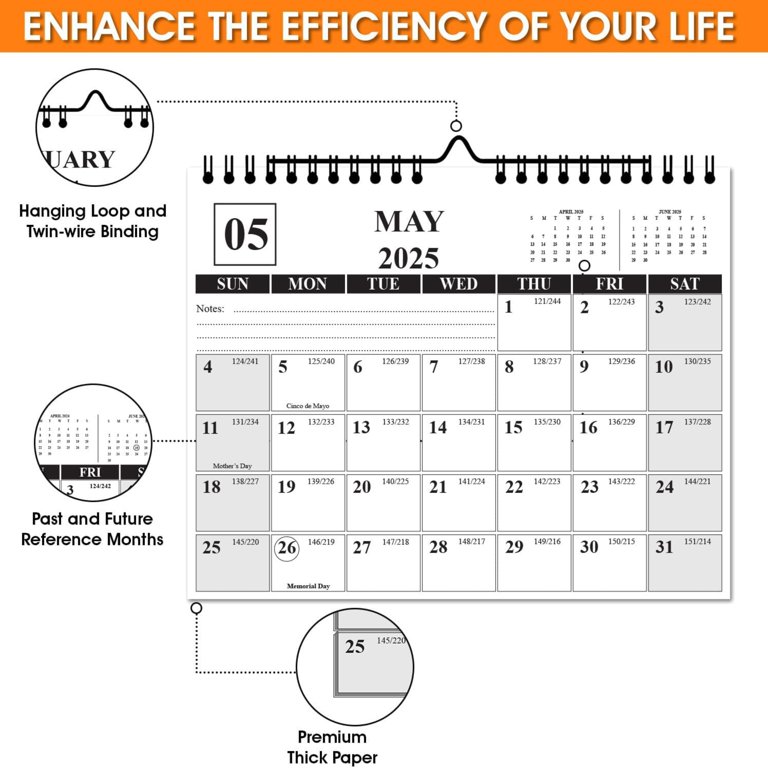 Brownline 2025 Monthly Wall Calendar - 20x30 Inches, Twin-Wire Bound, 12-Month Planner With Holidays 6 thumbnail image