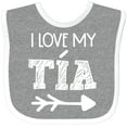thumbnail image 3 of Inktastic I Love My Tia with Arrow Boys or Girls Baby Bib, 3 of 4