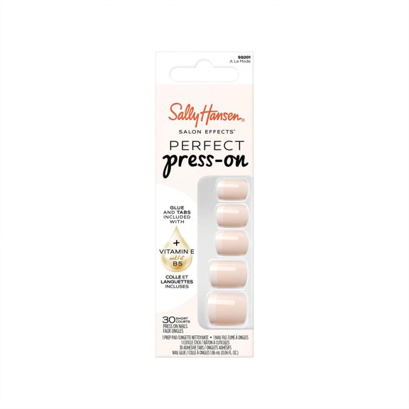 Sally Hansen Faux ongles à coller Salon Effects Perfect Press Ons, Manucure sans danger, Faciles à appliquer