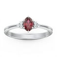 thumbnail image 2 of Birthstone Oval Ring with Shoulder Accents - Ruby (July), 2 of 5