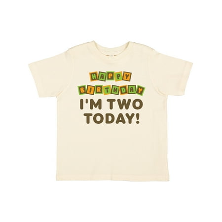 

Inktastic Happy 2nd Birthday I m Two Childs Boys or Girls Toddler T-Shirt