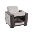 thumbnail image 3 of Ottomanson Convertible Accent Chair Chenille Modern Sleeper Armchair with Storage, Cream, 3 of 7