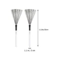 thumbnail image 2 of FELTECHELECTR 1 Pair White Steel Drum Brushes for Crisp and Soft Tones in 11.8x1.2x1.6in, 2 of 8