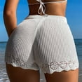 thumbnail image 4 of Rezuofi 2 Pcs Women's Crochet Cover Up Skirt Knit Scallop Hem Cut Out Swimwear Mesh Beach Mini Skirt Clearance, 4 of 4