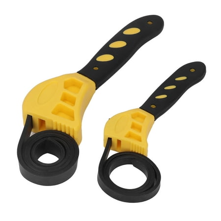

Feoflen Rubber Strap Wrench Multifunctional Belt Wrench 2 Pcs Belt Wrench Multi Purpose Adjustable Rubber Strap Wrench 6in 8in for Car Maintenance