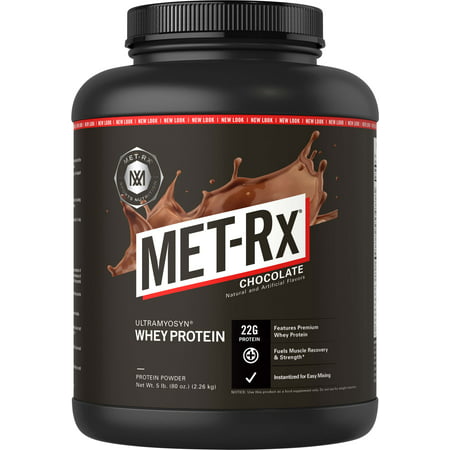 MET-Rx 100% Ultramyosyn Whey Protein Powder, Chocolate, 22g Protein, 5