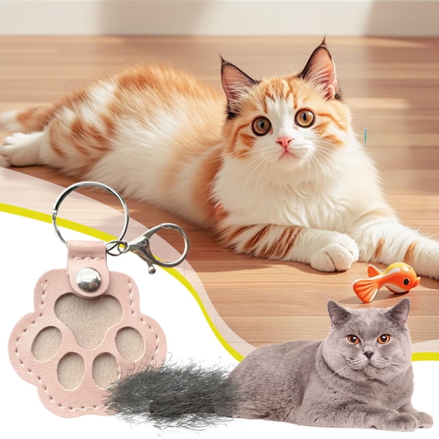 Porte-clés de Rangement pour Chien Porte-Clés Patte en Cuir Mignon Souvenir de Poils d'Animaux Porte-Clés Collection Commémorative Unique Cadeaux Commémoratifs pour Sac Sac Sac Patte Clé