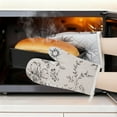 thumbnail image 3 of REGALWOVEN Oven Mitts and Pot Holders Sets 2Pcs, Heat Resistant Kitchen Oven Gloves and Pot Holders for Baking White 10x6.5inch, 3 of 7