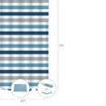 thumbnail image 2 of IH Casa Decor 14Pc Set Peva S. Rideau + 12 Crochets + Bathmat Navy Striped, 2 of 2