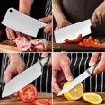thumbnail image 3 of Knife Set, 6 Pieces Chef Knife Set with Block for Kitchen, Stainless Steel Sharp Knife Block Set with Ergonomic Handle, Professional Cooking Knife Set for Home Restaurant, 3 of 7
