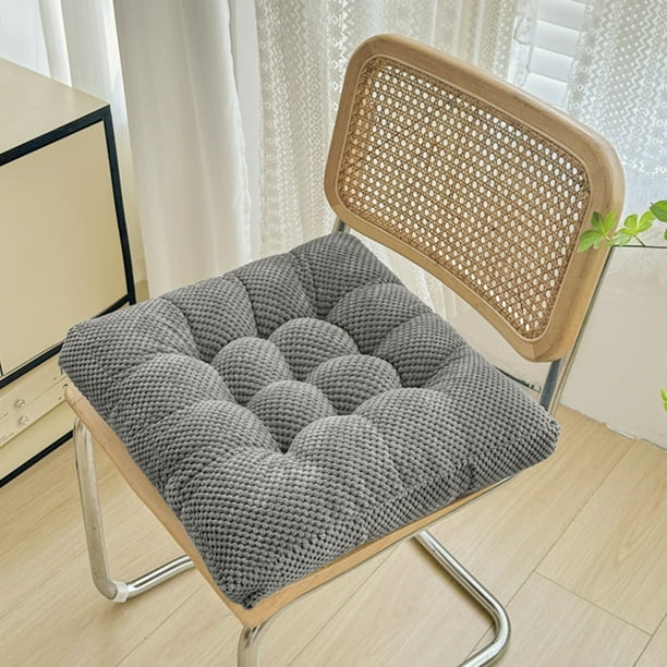 Cojín de terciopelo grueso, almohadilla para asiento de silla y sofá con respaldo antideslizante, funda lavable para mayor comodidad en el hogar, la oficina, el automóvil y el suelo.
