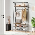 thumbnail image 1 of Gaderth Coat Rack Hall Tree With Shoe Storage Bench, 4 In 1 Entryway Organizer With 5/10 Hooks, Hanging Rod And 3 Tier Shoe Rack, Freestanding Metal Hall Tree For Hallway Front Door Mudroom, 1 of 6