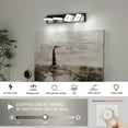thumbnail image 5 of 4-Light LED Vanity Light, 26 Inch Adjustable, Dimmable 3-Color (3/4/6000K), Matte Black Modern, JQ9811-4T, 5 of 8