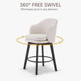 thumbnail image 5 of CHITA Modern Swivel Counter Height Bar Stools with Arm Set of 2, 5 of 12
