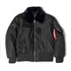 thumbnail image 1 of Chaqueta bomber de gran tamaño para hombre, abrigo de piloto de la Fuerza Aérea de EE. UU., estilo militar, hip hop, de piel, para invierno, 2024, 1 of 5