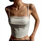 thumbnail image 1 of Top corto sin mangas Ticfox Cuello Cuadrado Blanco S, 1 of 6