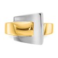 thumbnail image 3 of Ladies 14K Yellow and White Gold Polished Buckle Ring, 3 of 5