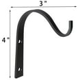 thumbnail image 3 of Ganchos de para proteger de Metal ganchos de para proteger gancho de puerta 1/2/4 piezas ganchos de pared de para proteger con tornillos para colgar para protegers-Negro BLESIY percheros de puerta de pared, 3 of 8