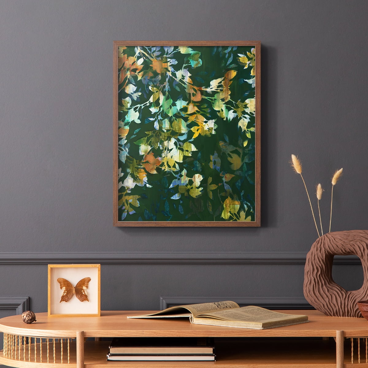 Whirlwind II Framed Print in Brown Solid Wood 11 x 14 Framed Print
