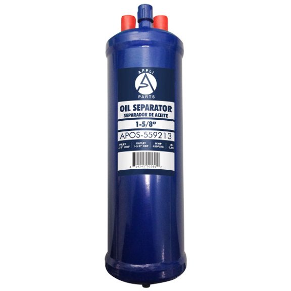 Appli Parts APOS-569213 1-5/8 in ODF Oil Separator, compatible with CFC,HCFC,HFC,R22,R407C,R502,R134a,R404A,R507, Working temperature 14 F to 266 F