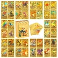 thumbnail image 2 of CGYan Toys and Hobbies Chess & Card Game Toys Pack Of 55 Gold Cards For Gold Foil Cards With Box Gold Plated Card Including Various Rare Foil Cards Fun Game Cards Game chess, 2 of 9