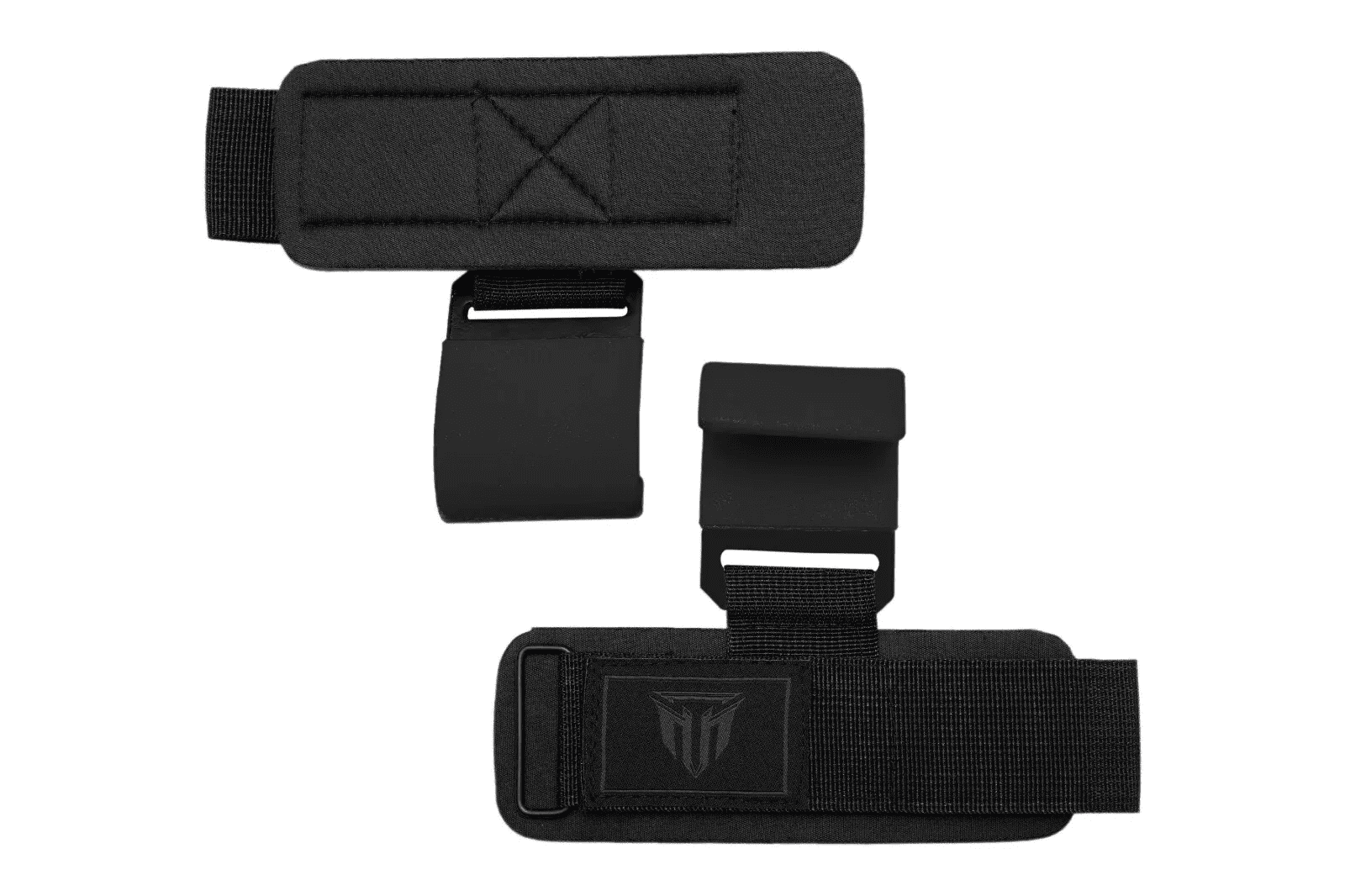 MT Weight Lifting Straps, Non-Slip Rubber Coated Grip, Neoprene Padded Wrist Support, Unisex, Black