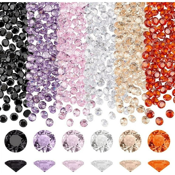 Cubic Zirconia Stone Grade A Faceted CZ Diamante Rhinestone Gems Small Zirconia Gems Cabochons Loose Mixed Color DIY