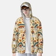 thumbnail image 6 of Rocae 70s Hippie Style Print Breathable Sun Protection Hoodie Quick-Dry Lightweight Long Sleeve Hoodie Unisex Running Sports Shirt Medium, 6 of 9