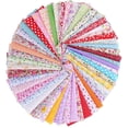 thumbnail image 1 of Paquetes de 50 piezas de tela de algodón Telas de patchwork Tela de algodón 100% Tela de acolchado de costura hecha a mano DIY Tela de algodón Varios diseños 25 cm x 25 cm (50 piezas) Adepaton LN-1827, 1 of 5