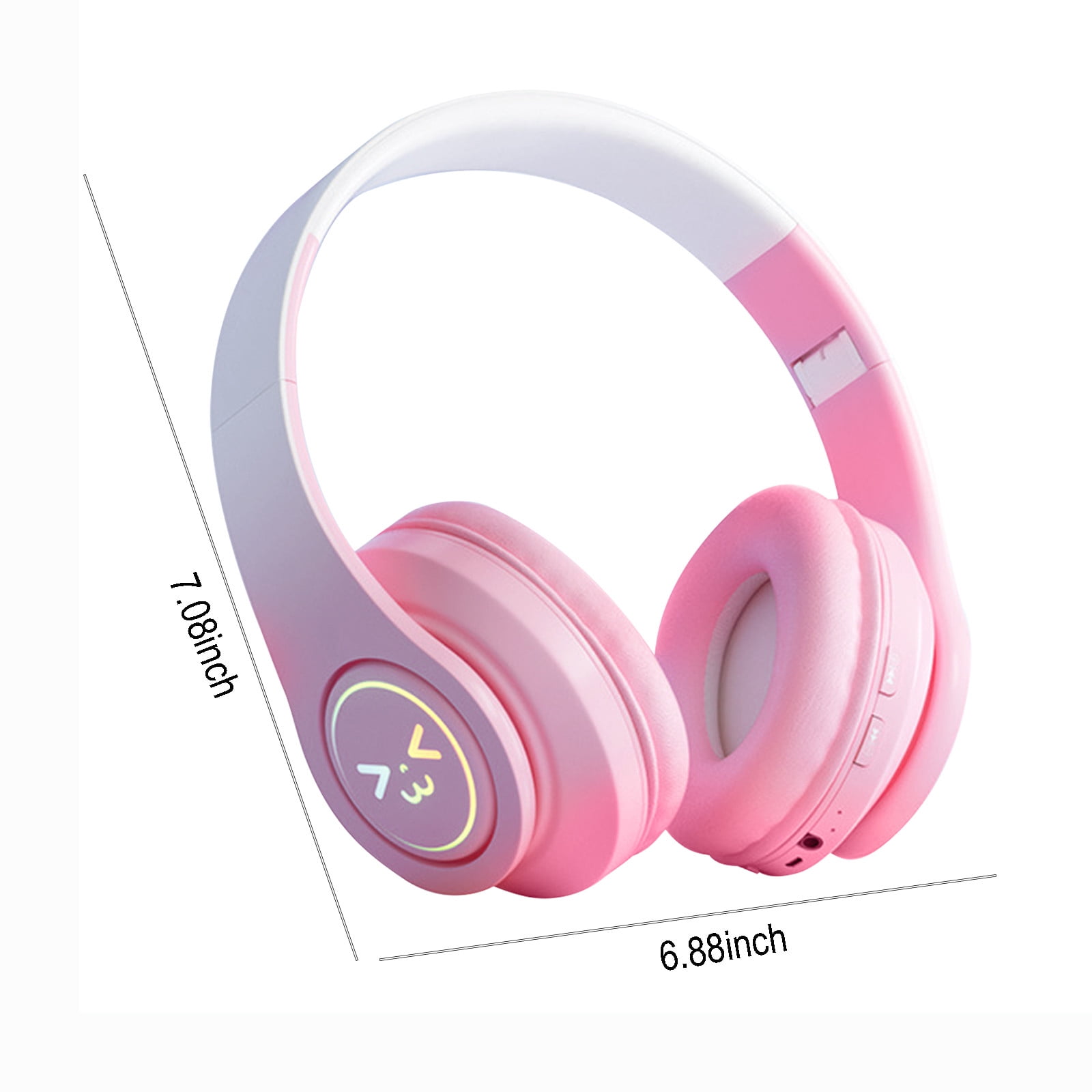 Matoen Wireless Bluetooth Over the Ear Headset with Microphone Sports Fitness Leisure Music Noise Cancelling Headphones Pink Walmart