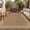 Jute, variant on GOCAPTAIN Faux Jute Washable Scalloped Area Rug with Non-Slip Backing, Stain-Resistant Low Pile Indoor Outdoor Carpet, Non-Shedding Floor Mat for Living Room - Coffee Black, 2x6ft (61x183cm)