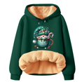 thumbnail image 2 of Christmas Heavyweight Hoodies for Women 2025 Long Sleeve Thick Graphic Pullover Hooded Sweatshirt Tops, 2 of 4