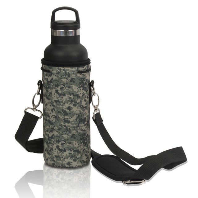 Made Easy Kit Neoprene Water Bottle Carrier Holder with Adjustable Shoulder Strap for Insulating & Carrying Water Container Canteen Flask Available in 5 Sizes