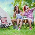 thumbnail image 6 of 600D Oxford Camping Chair Portable Foldable Chair Supports 220 lbs for Picnic, Fishing, Backpacking Watercolor Sparkling Cherries, 6 of 8