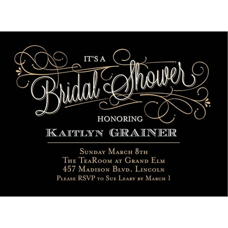 Classic Script Standard Bridal Shower Invitation