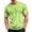 Green, variant on Mfakffe Shirts For Men Casual Striped T-Shirts Short Sleeve Crewneck Basic Tee