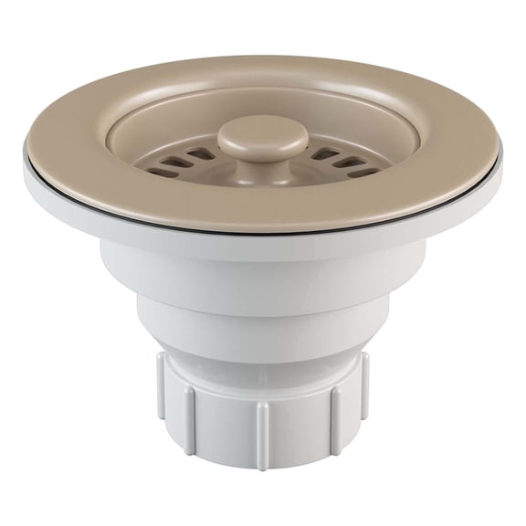 Lexicon Kitchen Sink Color Matched Strainer with Beige Finish, Fits 3.5 Inch Drain Hole LG-SB-B