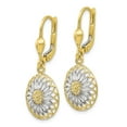 thumbnail image 2 of FB Jewels Leslie's 10K Yellow Gold w/White Rhodium Polished Leverback Earrings, 2 of 3