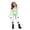 Light Green1, variant on REDARER Kids Halloween Ghost Hooded Costume Dress with Ghost Print Chain Decor Jagged Hem Long Bell Sleeve for Trick or Treat Cosplay Party School Dress‑Up Outfit,7-8 Years