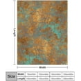 thumbnail image 2 of Brown Teal Rust Colorful Metal Pattern 2 Throw Blanket Soft Cozy Flannel Fleece Warm Microfiber Blankets for Couch Sofa Bed 50"x60", 2 of 8