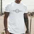 thumbnail image 2 of Sngxgn T Shirts for Men Summer Vintage Print Short-Sleeved Round Neck T-Shirt Top(White,M), 2 of 5