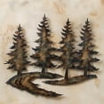 thumbnail image 3 of Pine Tree Metal Wall Art Sculpture Outdoor Decorative Wall Decor, 3 of 5