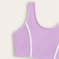 thumbnail image 5 of GYRATEDREAM Girl's Casual 2 Piece Swimsuit Kids Bikini Sets with Shorts Beach Bathing Suit Swimwear Purple for 8-12 Years, 5 of 7