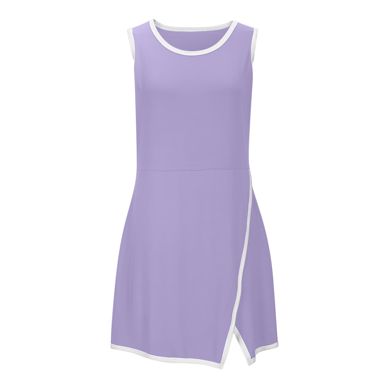 QATAINLAV Rompers for Women Sleeveless Athletic Tennis Dress Built in Shorts Summer Mini Short Jumpsuits Casual Workout Onesie Golf Skort Purple XL