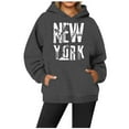 thumbnail image 2 of WENWU Womens Hoodies Long Sleeve Pullovers for Women Cute Hoodies Grey Sweatshirt Fall Sweatshirts for Women 2025 Women's Fashion Hoodies & Sweatshirts, 2 of 3