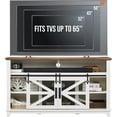 OKD Farmhouse 58" Wide TV Stand for TVs up to 65", Media Entertainment Center with Barn Doors