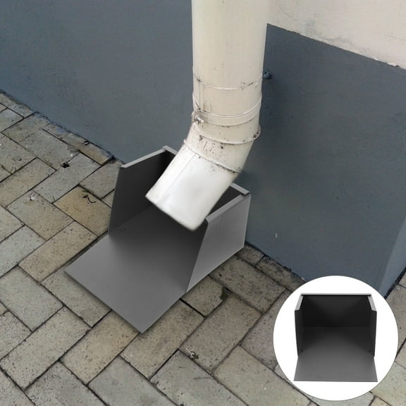 UPOUART Gutter Downspout Extensions 1Pack Dark Grey 8.9X6.9X3.9In