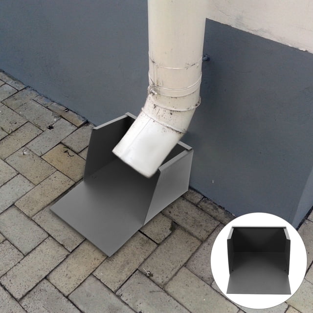 CTIRCHIU Downspout Extension Gutter Downspout Extender Aluminum Alloy Rainwater Collection Dark Grey 1Set