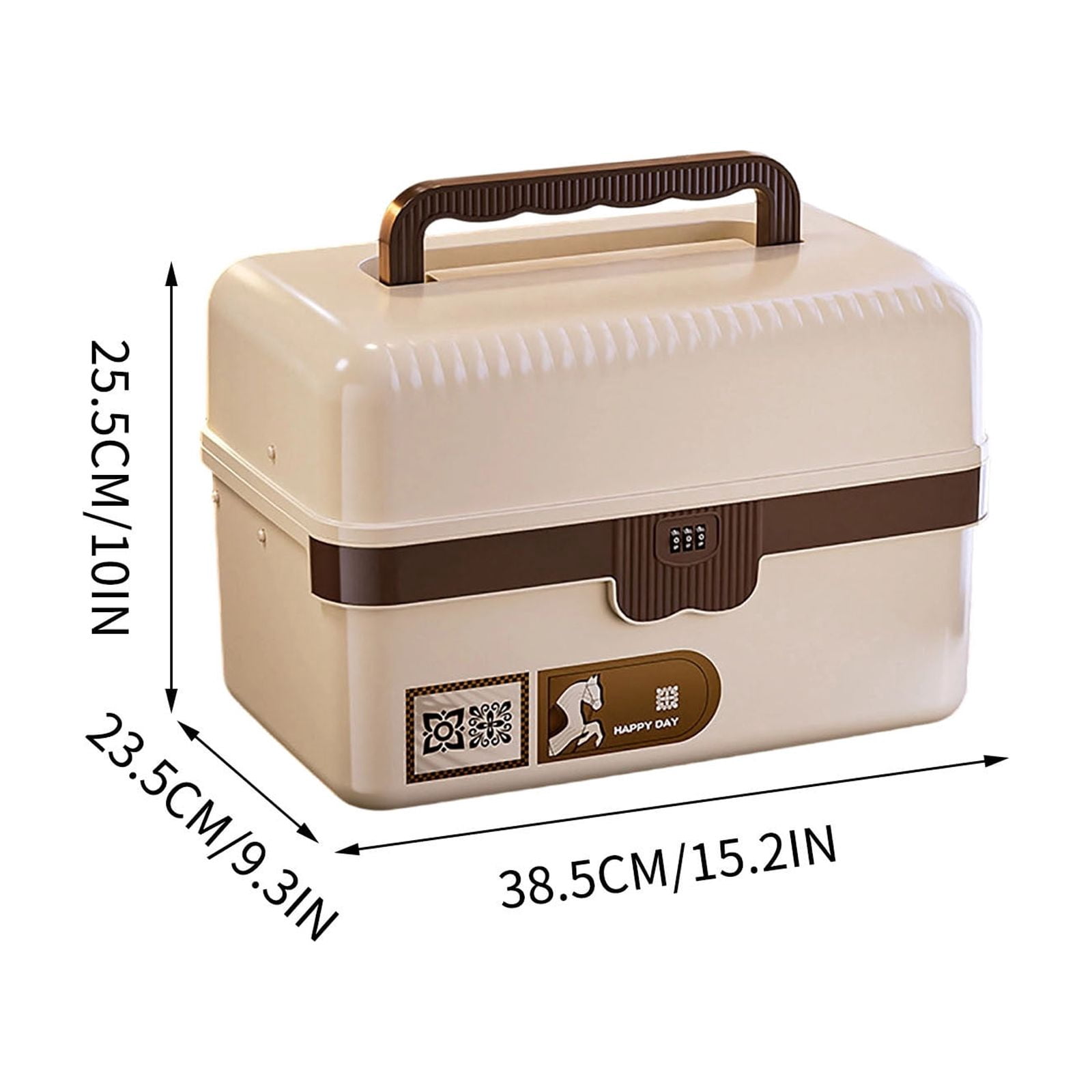 Plastic Lock Box 3 Layer Storage Box Folding Portable Tackle Box Organizer with Dividers for Sewing Art Supplies Fishing Tackle Craft Home Workshop Travel Portable Storage Case Organizer Accessories