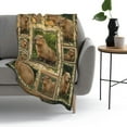 thumbnail image 3 of Capybara Flannel Fleece Blanket, Soft Plush Throw with Adorable Capybara Photo Collage in Vine Frames, Lightweight All Season Warmth for Couch Bed Travel, Gift for Animal Lovers - 50"x40", 3 of 8